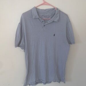 John Varvatos Blue Striped Polo Shirt Size Large